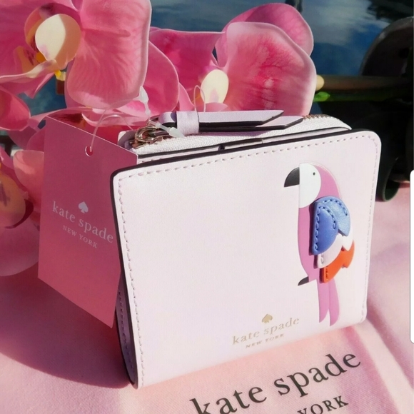 KATE SPADE SMALL I-ZIP BIFOLD WALLET FLOCK PARTY - Picture 8 of 10